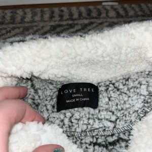 Love tree Sherpa (green&white)